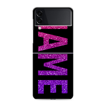 Пластиковый чехол на Samsung Galaxy Z Flip 3 с принтом NAME