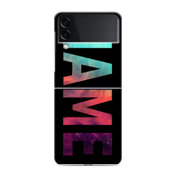 Пластиковый чехол на Samsung Galaxy Z Flip 3 с принтом NAME