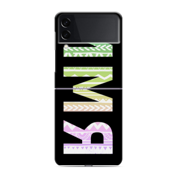 Пластиковый чехол на Samsung Galaxy Z Flip 3 с принтом ИМЯ