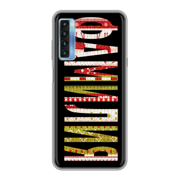 Силиконовый чехол на TCL 20L с принтом ФАМИЛИЯ