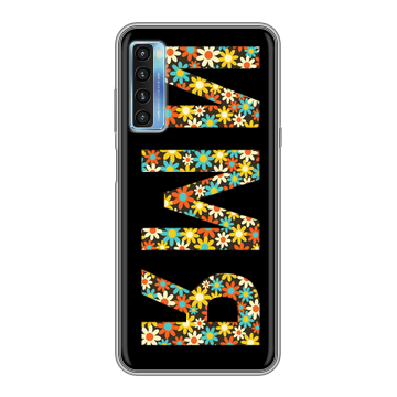 Силиконовый чехол на TCL 20L с принтом ИМЯ