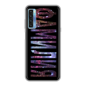 Силиконовый чехол на TCL 20L с принтом ФАМИЛИЯ