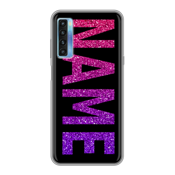 Силиконовый чехол на TCL 20L с принтом NAME