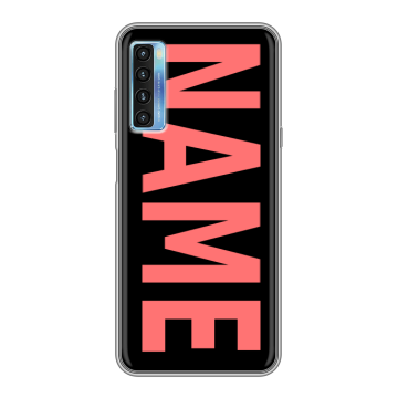 Силиконовый чехол на TCL 20L с принтом NAME
