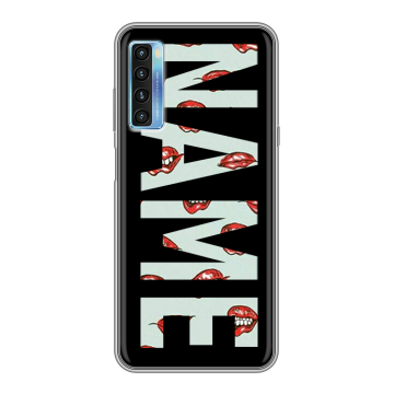 Силиконовый чехол на TCL 20L с принтом NAME