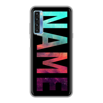 Силиконовый чехол на TCL 20L с принтом NAME