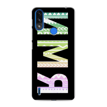 Силиконовый чехол на Lenovo K13 с принтом ИМЯ
