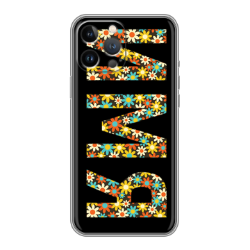 Силиконовый чехол на Iphone 13 Pro с принтом ИМЯ