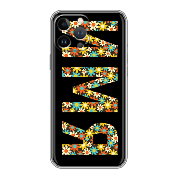 Силиконовый чехол на Iphone 13 Pro Max с принтом ИМЯ