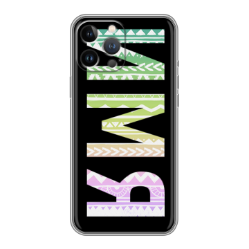 Силиконовый чехол на Iphone 13 Pro Max с принтом ИМЯ