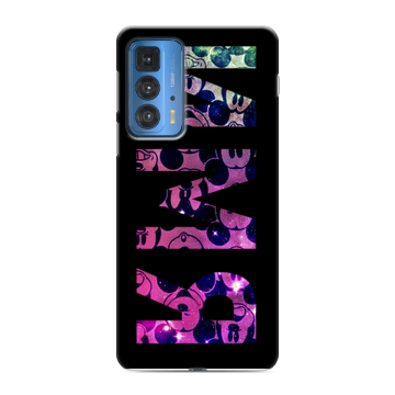 Силиконовый чехол на Motorola Edge 20 Pro с принтом ИМЯ