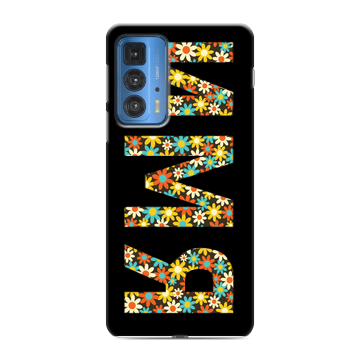 Силиконовый чехол на Motorola Edge 20 Pro с принтом ИМЯ