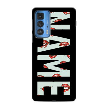 Силиконовый чехол на Motorola Edge 20 Pro с принтом NAME
