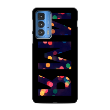 Силиконовый чехол на Motorola Edge 20 Pro с принтом ИМЯ