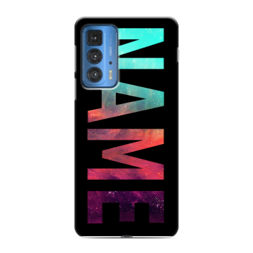 Силиконовый чехол на Motorola Edge 20 Pro с принтом NAME