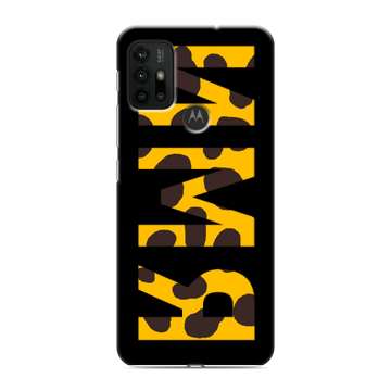 Силиконовый чехол на Motorola Moto G30 с принтом ИМЯ