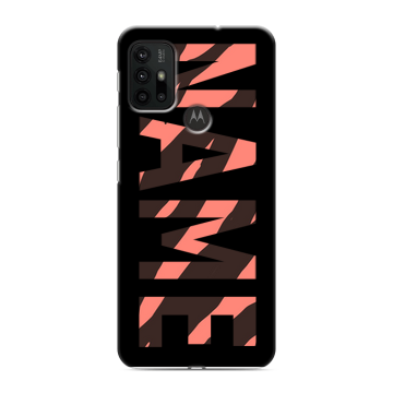 Силиконовый чехол на Motorola Moto G30 с принтом NAME