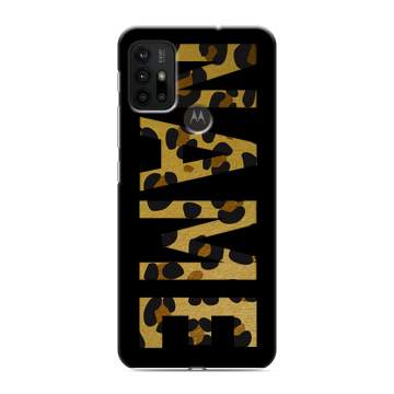 Силиконовый чехол на Motorola Moto G30 с принтом NAME