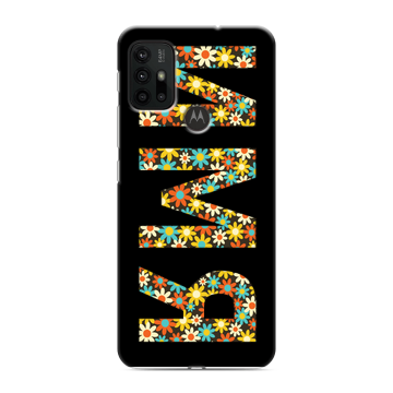 Силиконовый чехол на Motorola Moto G30 с принтом ИМЯ