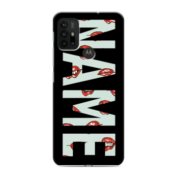 Силиконовый чехол на Motorola Moto G30 с принтом NAME