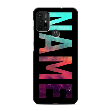Силиконовый чехол на Motorola Moto G30 с принтом NAME