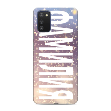 Силиконовый чехол на Samsung Galaxy A03s с принтом ФАМИЛИЯ