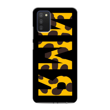 Силиконовый чехол на Samsung Galaxy A03s с принтом ИМЯ