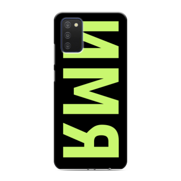 Силиконовый чехол на Samsung Galaxy A03s с принтом ИМЯ