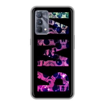 Силиконовый чехол на Realme GT Master Edition с принтом ИМЯ