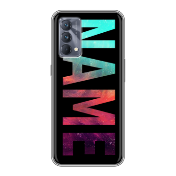 Силиконовый чехол на Realme GT Master Edition с принтом NAME