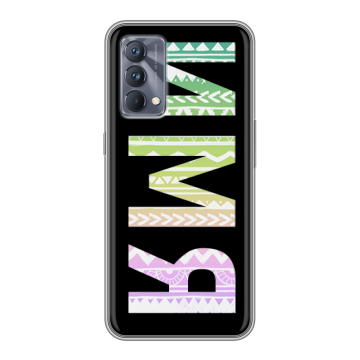 Силиконовый чехол на Realme GT Master Edition с принтом ИМЯ