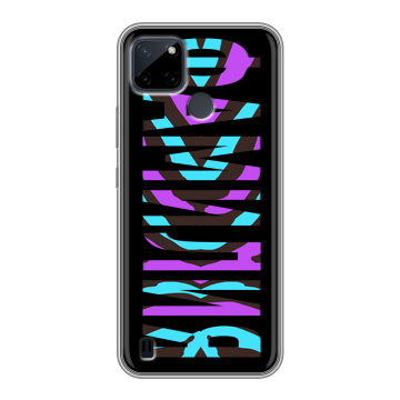 Силиконовый чехол на Realme C21Y с принтом ФАМИЛИЯ