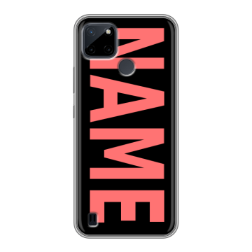 Силиконовый чехол на Realme C21Y с принтом NAME