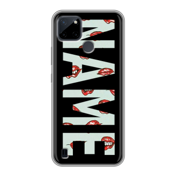 Силиконовый чехол на Realme C21Y с принтом NAME
