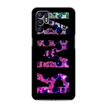 Силиконовый чехол на OPPO Reno6 с принтом ИМЯ
