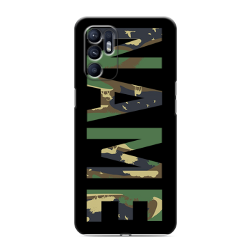 Силиконовый чехол на OPPO Reno6 с принтом NAME