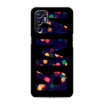 Силиконовый чехол на OPPO Reno6 с принтом ИМЯ