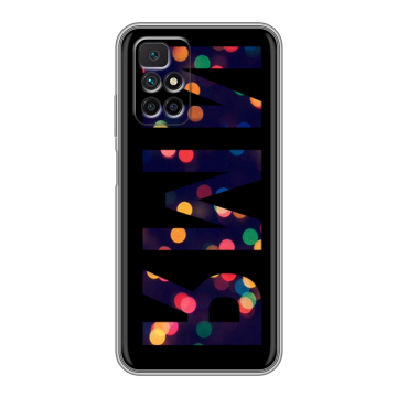 Силиконовый чехол на Xiaomi Redmi 10 с принтом ИМЯ