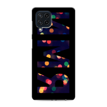 Силиконовый чехол на Samsung Galaxy M22 с принтом ИМЯ