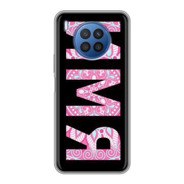 Силиконовый чехол на Huawei Nova 8i с принтом ИМЯ