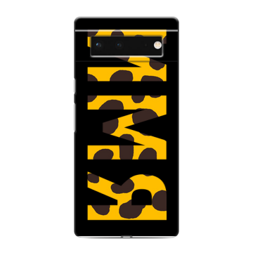 Силиконовый чехол на Google Pixel 6 с принтом ИМЯ