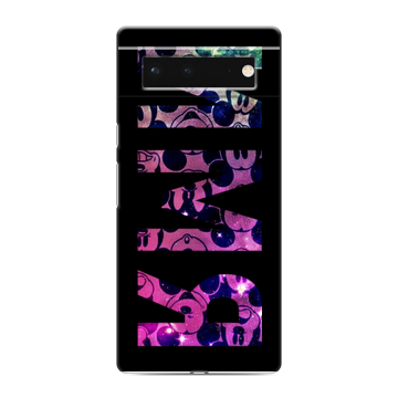 Силиконовый чехол на Google Pixel 6 с принтом ИМЯ
