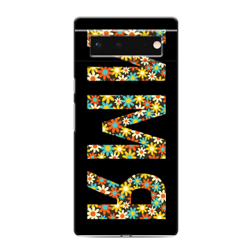 Силиконовый чехол на Google Pixel 6 с принтом ИМЯ