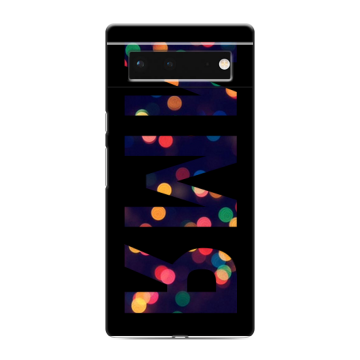 Силиконовый чехол на Google Pixel 6 с принтом ИМЯ