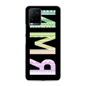 Силиконовый чехол на Vivo Y21 с принтом ИМЯ