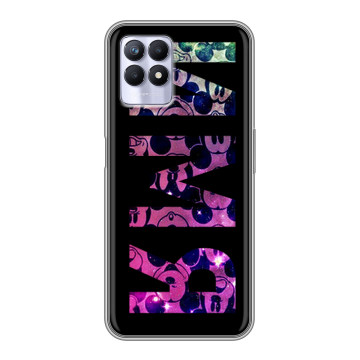 Силиконовый чехол на Realme 8i с принтом ИМЯ