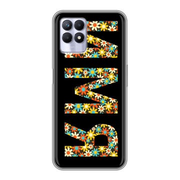 Силиконовый чехол на Realme 8i с принтом ИМЯ