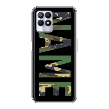 Силиконовый чехол на Realme 8i с принтом NAME