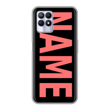 Силиконовый чехол на Realme 8i с принтом NAME