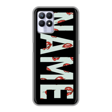 Силиконовый чехол на Realme 8i с принтом NAME